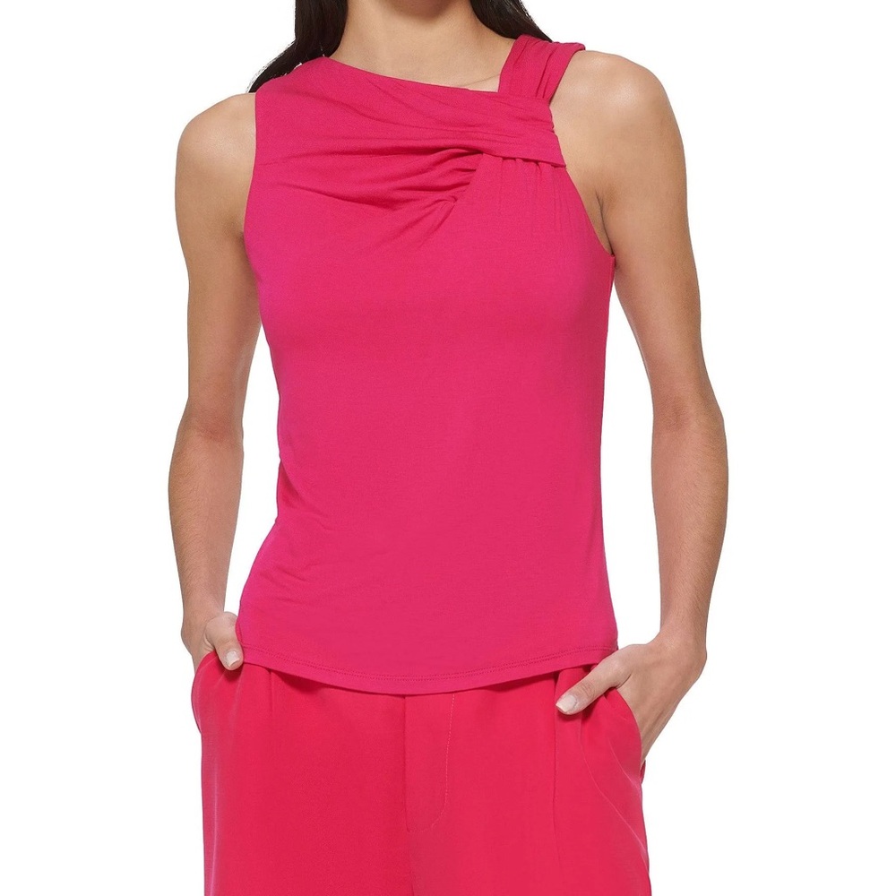 DKNY Asymmetric Tank Pullover Top NWT